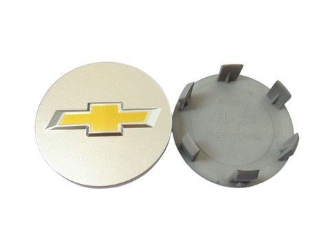 Колпак колеса Chevrolet серебро +золотой логотип 58 мм пластик 1шт (колпачок) 185237 фото