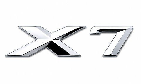 Емблема напис X7 для BMW хром 150х30мм пластик (на скотчі) 187193 фото