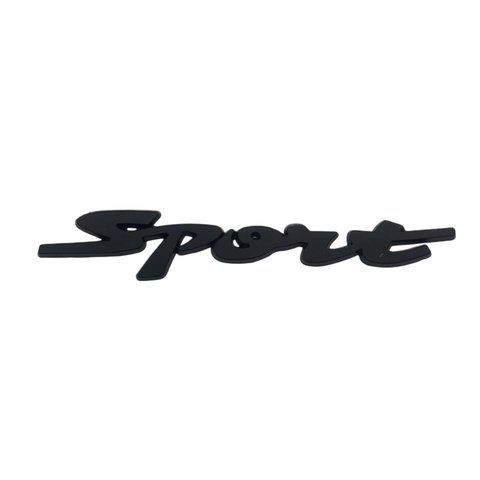 Эмблема надпись Sport 129х22мм Черная металл (на скотче) 182944 фото