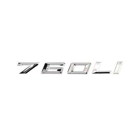 Емблема напис 760Li для BMW (2020-2023г) хром 185x21 мм пластик (на скотчі) 184955 фото