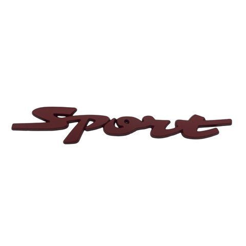 Эмблема надпись Sport 129х22мм Красная металл (на скотче) 182945 фото