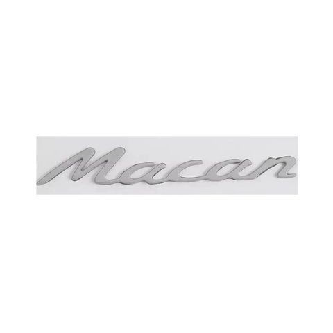 Емблема напис Macan для Porsche 160х28мм срібло МАТОВЕ пластик (на скотчі) 183020 фото
