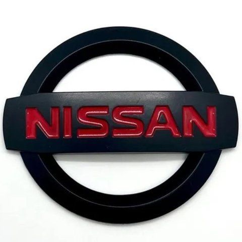 Эмблема решетки / багажника Nissan (Черная Матовая) 118х100 мм (на скотче) 181863 фото