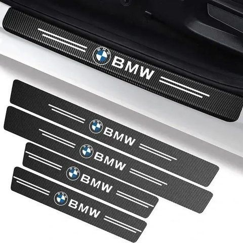 Захисні плівки на пороги BMW карбон 4шт - 2х(60х7см) 2х(40х7см) 190227 фото