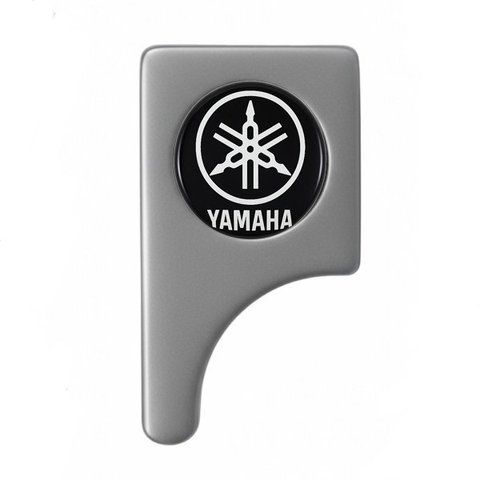Заглушка ременя безпеки з логотипом Yamaha темно-сіра 20х40мм метал 186547-184048 фото
