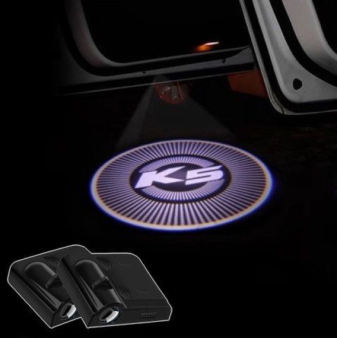 Проектор-подсветка дверей авто с логотипом K5 для KIA Цена за 1шт (с магнитом, на скотче) 181478 фото