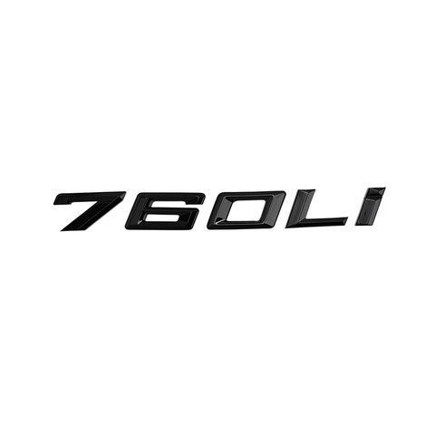 Емблема напис 760Li для BMW (2020-2023г) чорна глянцева 185x21 мм пластик (на скотчі) 184959 фото
