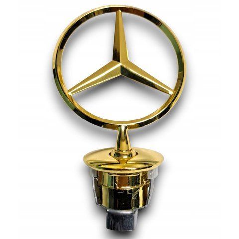 Емблема приціл на капот Mercedes (Золота) A2218800086 181927 фото