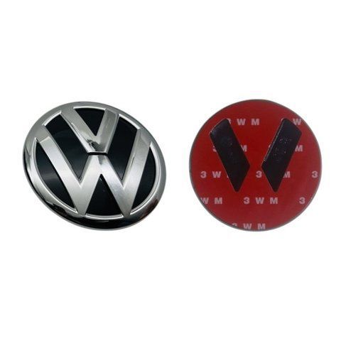 Эмблема задняя Volkswagen хром+черный фон 110 мм на скотче OEM 5nd853630 183453-2 фото