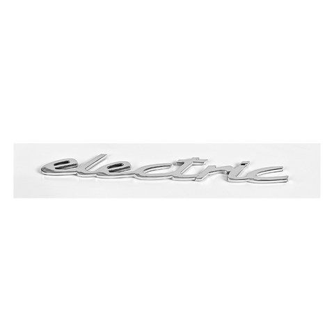 Емблема напис Electric для Porsche 155х19мм ХРОМ пластик (на скотчі) 183025 фото