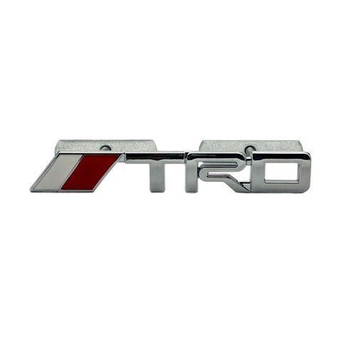 Эмблема надпись TRD для Toyota в решетку Хром 143х21мм металл (на креплениях) 182875 фото