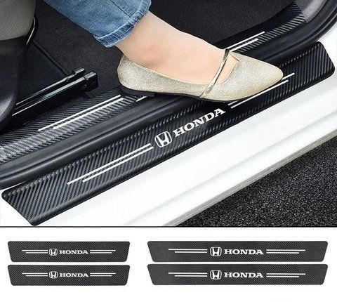 Захисні плівки на пороги HONDA карбон 4шт - 2х(60х7см) 2х(40х7см) 183044 фото