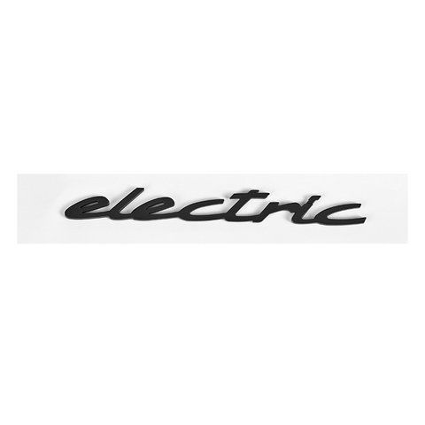 Емблема напис Electric для Porsche 155х19мм чорна ГЛЯНЦЮВА пластик (на скотчі) 183026 фото