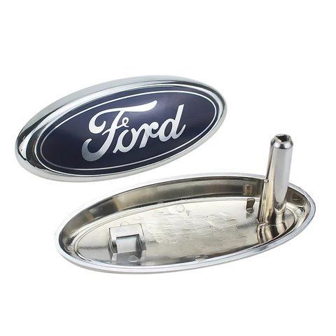 Емблема решітки FORD синя+хром 145х65мм пластик (штирьове кріплення) 118466 фото
