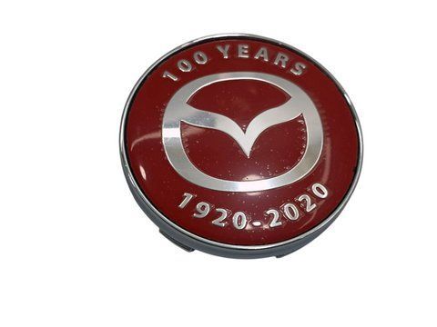 Ковпак колеса Mazda червоний (ювілейний) 60 мм пластик+метал 1шт (ковпачок диска) 184294 фото