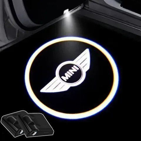 Проектор-підсвітка дверей автомобіля з логотипом MINI 1шт (з магнітом, на скотчі) 182250 фото
