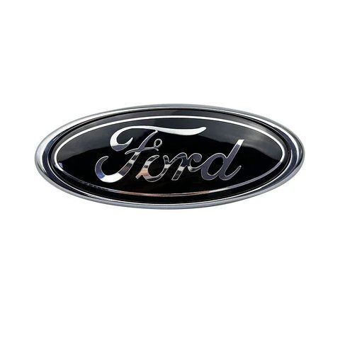 Емблема FORD чорна+срібло 175х74 мм метал (на скотчі) 184419 фото