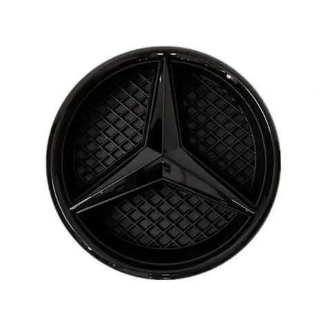 Емблема решітки Mercedes-Benz GLC, GLE, GLS class чорна глянцева 205 мм пластик OEM A0008880160 184355 фото