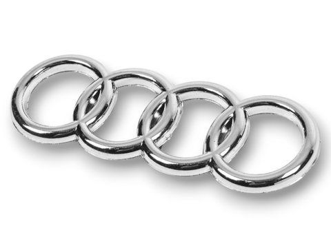 Емблема AUDI 80/90 (1987-1996р) хром 137х45 мм (на скотчі) 4438537422ZZ 118533 фото
