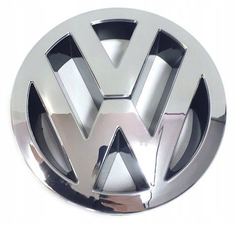 Эмблема решетки VOLKSWAGEN ХРОМ d=137мм для Golf 6, Passat B7 европа, Caddy (на клипсах) 119874 фото