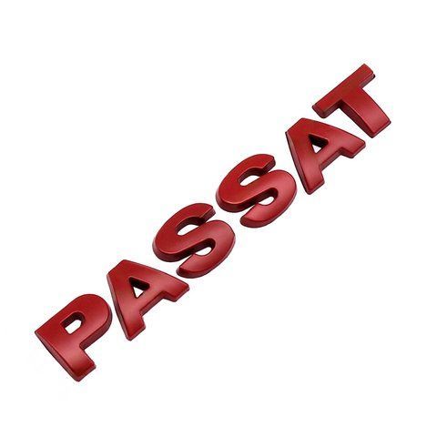 Эмблема надпись PASSAT (для Volkswagen) Красная 114х22 мм (на скотче) 3B0853687 181346 фото