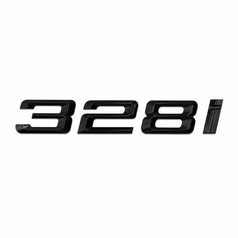 Емблема напис 328i для BMW чорний глянець 155X20мм пластик (на скотчі) (вр-во Завод) CH 187274 фото