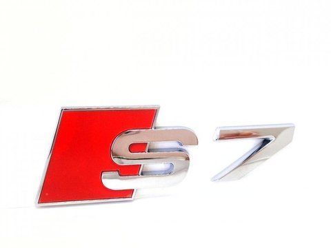 Емблема напис S 7 для Audi ХРОМ 85х33мм метал (на скотчі) 186359 фото