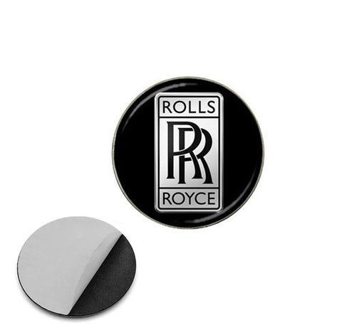 Наклейка з логотипом ROLLS ROYCE для авто та ключів d=20мм ПВХ-пластик об&rsquo;ємна 186545 фото