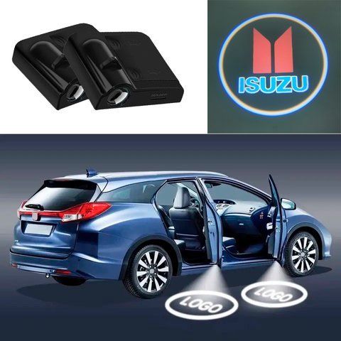 Проектор-підсвітка дверей з логотипом ISUZU Ціна за 1шт (з магнітом, на скотчі) 181532 фото