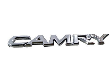 Эмблема надпись CAMRY (для Toyota) ХРОМ 160х22мм на скотче (старый тип) пластик 115771 фото
