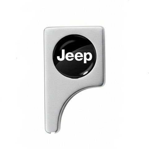 Заглушка ремня безопасности с логотипом JEEP хром 20х40мм металл 186546-181614 фото