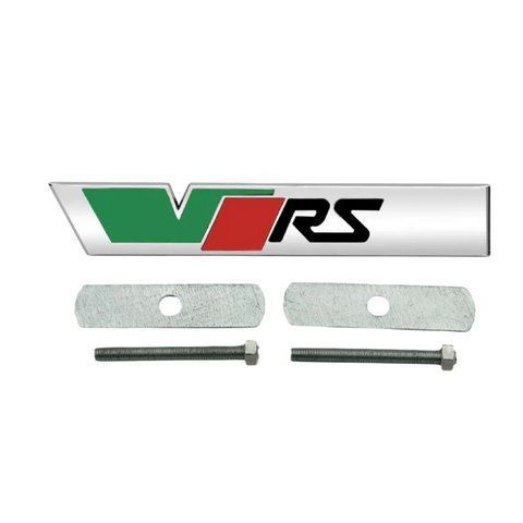 Эмблема VRS для Skoda серебро 119х20м металл (на креплениях) 182825 фото