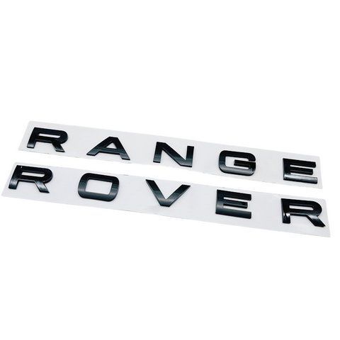 Емблема напис RANGE ROVER чорна глянцева 720х31мм пластик (на скотчі) 183440 фото