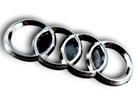 Емблема керма AUDI хром 24х62 мм (на скотчі) 117350 фото