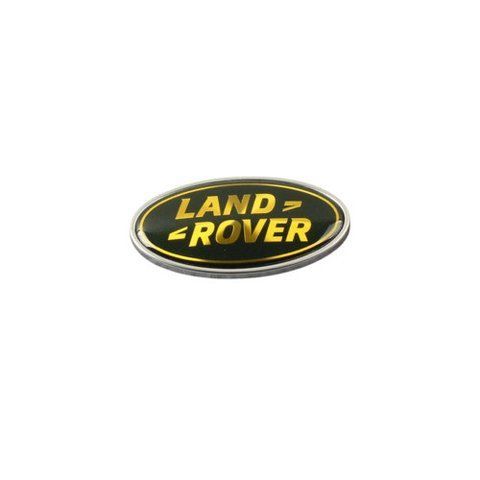 Емблема задня LAND ROVER хакі+золотий напис з хром ободом 91х50 мм метал (на скотчі) 746354324354 184857 фото