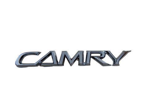 Эмблема надпись CAMRY (для Toyota) ХРОМ 139х19мм пластик (на скотче) 118033 фото