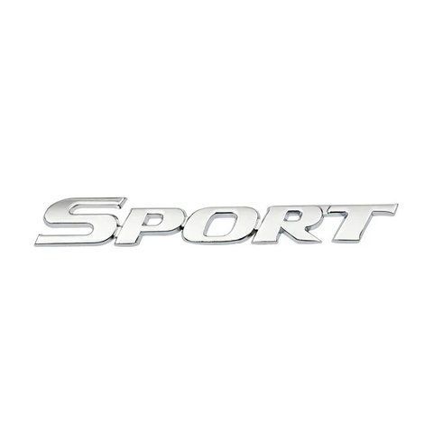 Емблема напис SPORT хром 173х23мм метал (на скотчі) 182962 фото