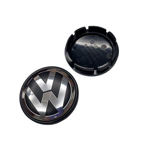 Колпак колеса Volkswagen Черный+серебро пластик 1шт 56 мм OEM 1j0601171 (колпачок, заглушка) 184064 фото