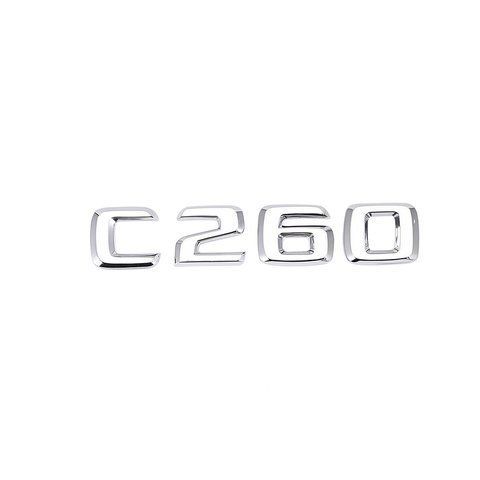 Емблема напис C260 для Mercedes-Benz C-Class хром 135х23 мм пластик (на скотчі) 184310 фото