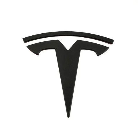 Эмблема задняя TESLA 3 ЧЕРНАЯ матовая 77-78мм металл (на скотче) 182382 фото