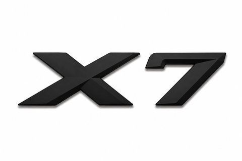 Емблема напис X7 для BMW чорний матовий 150х30мм пластик (на скотчі) 187207 фото
