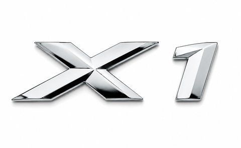 Емблема напис X1 для BMW хром 150х30мм пластик (на скотчі) 187208 фото