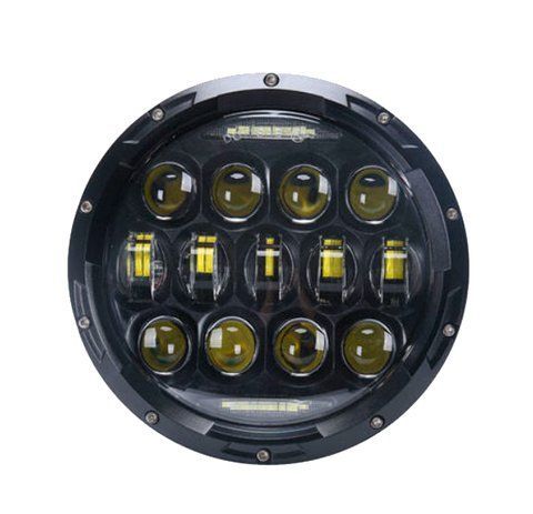 Фара LED ВАЗ, ГАЗ, КАМАЗ, УАЗ, иномарки, мото 178мм 7" 60W ближний+дальний (ангельские глазки) 182372 фото