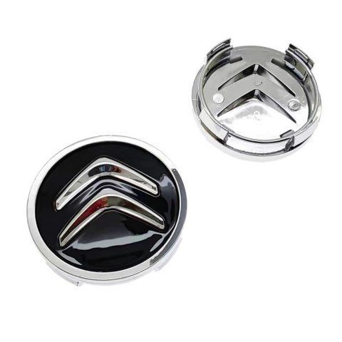 Ковпак колеса Citroen чорний+хром 60мм пластик 1шт OEM 9670585977 (ковпачок, заглушка диска) 185298 фото