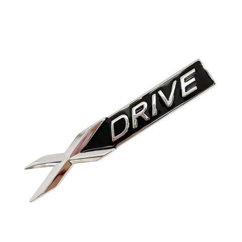 Емблема-напись X-Drive для BMW хром 95х15 мм метал (на скотчі) 184021 фото