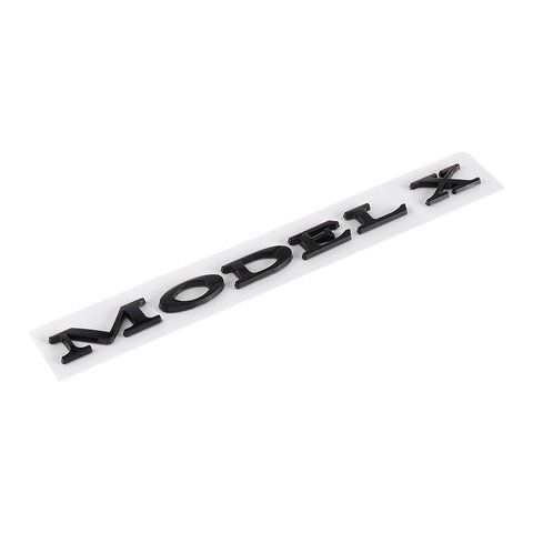 Эмблема надпись MODEL X для Tesla ЧЕРНАЯ глянцевая 195х18мм пластик (на скотче) 182830 фото
