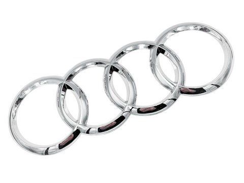 Емблема передня Audi хром 273х93 мм пластик (на скотчі) OEM 8K5853601 115579 фото