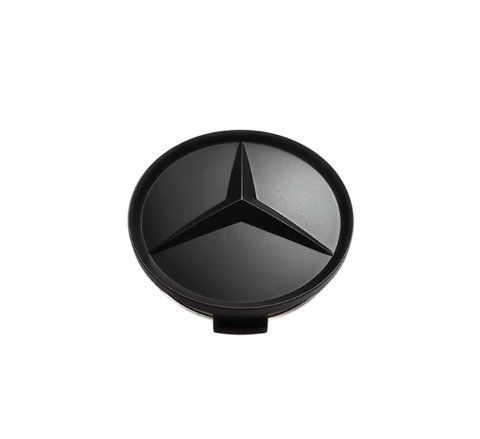 Колпак колеса Mercedes черный матовий d=75 мм пластик 1шт (колпачок, заглушка диска) 182501 фото