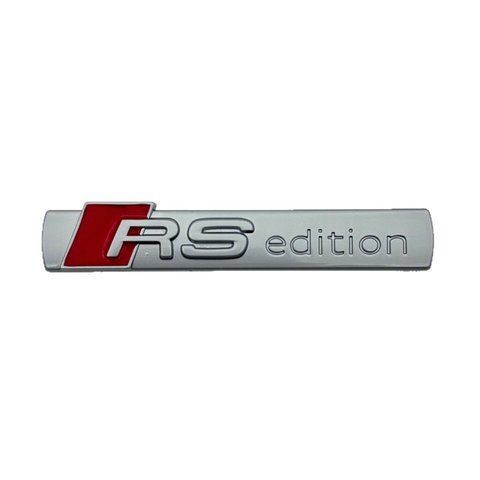 Эмблема надпись Rsedition для Audi серебро 87х16 мм металл (на скотче) 182887 фото