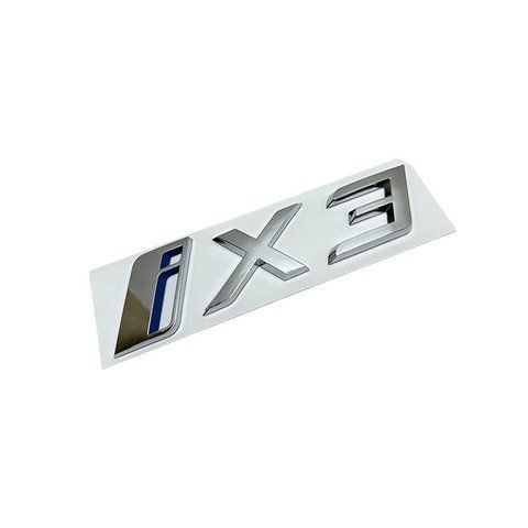 Емблема напис ix3 для BMW хром 174х40мм пластик (на скотчі) 185828 фото